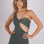 Vestido Asymmetric (Verde Petróleo)