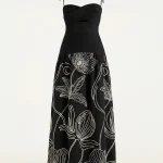 Vestido Carioca - Negro Bordado